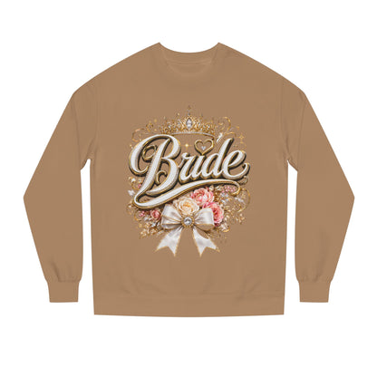 Bride Sweatshirt — Floral Crown Bridal Crewneck for Bachelorette & Wedding