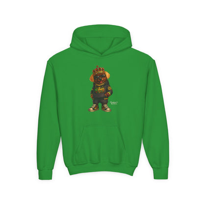 Youth Hoodie – 'King' Bear Streetwear Pullover