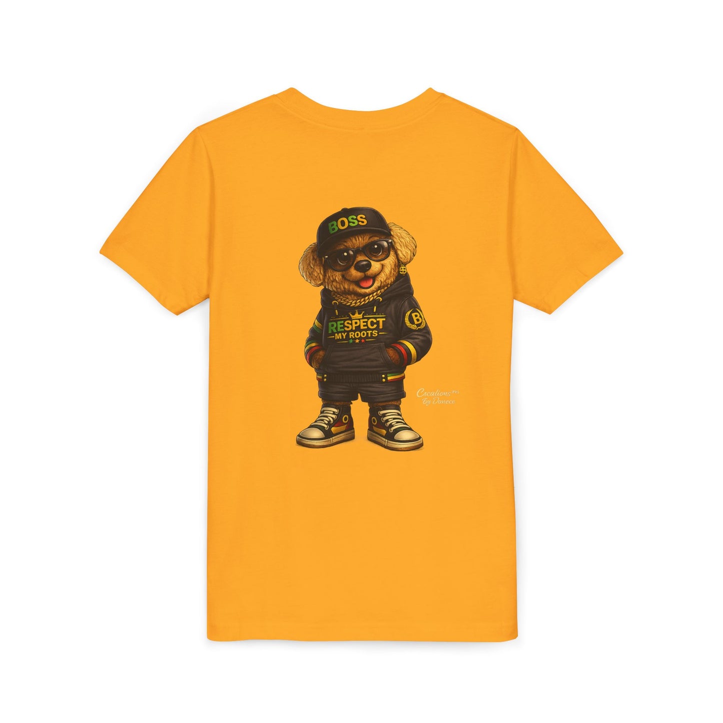 Kids Graphic Tee - 'Respect the Hustle' Teddy Bear Streetwear