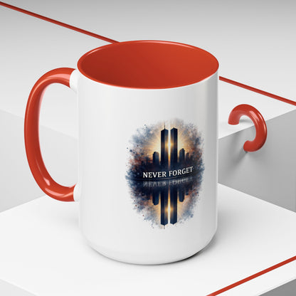 Never Forget 9/11 Memorial Accent Coffee Mug (11/15oz)