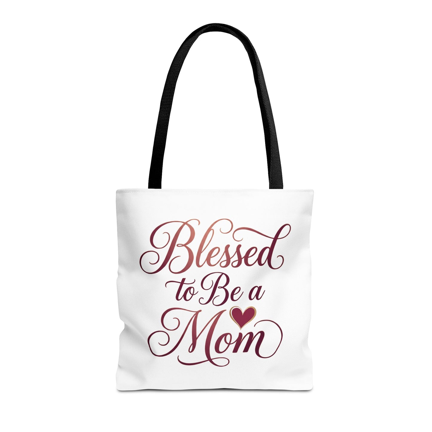 Blessed to Be a Mom Tote Bag – Mother's Day Floral Script Gift