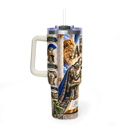 Armor of God 40oz Thermal Tumbler — Christian Inspirational Travel Mug