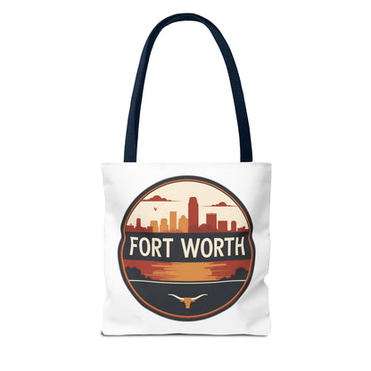 Fort Worth Skyline Tote Bag — Vintage Texas Cityscape Tote