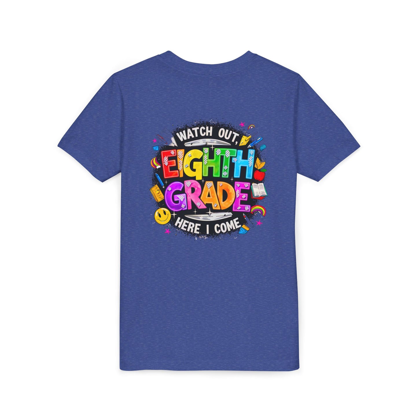 Eighth Grade Kids T‑Shirt — "Watch Out, Eighth Grade Here I Come" Back-to-School Tee