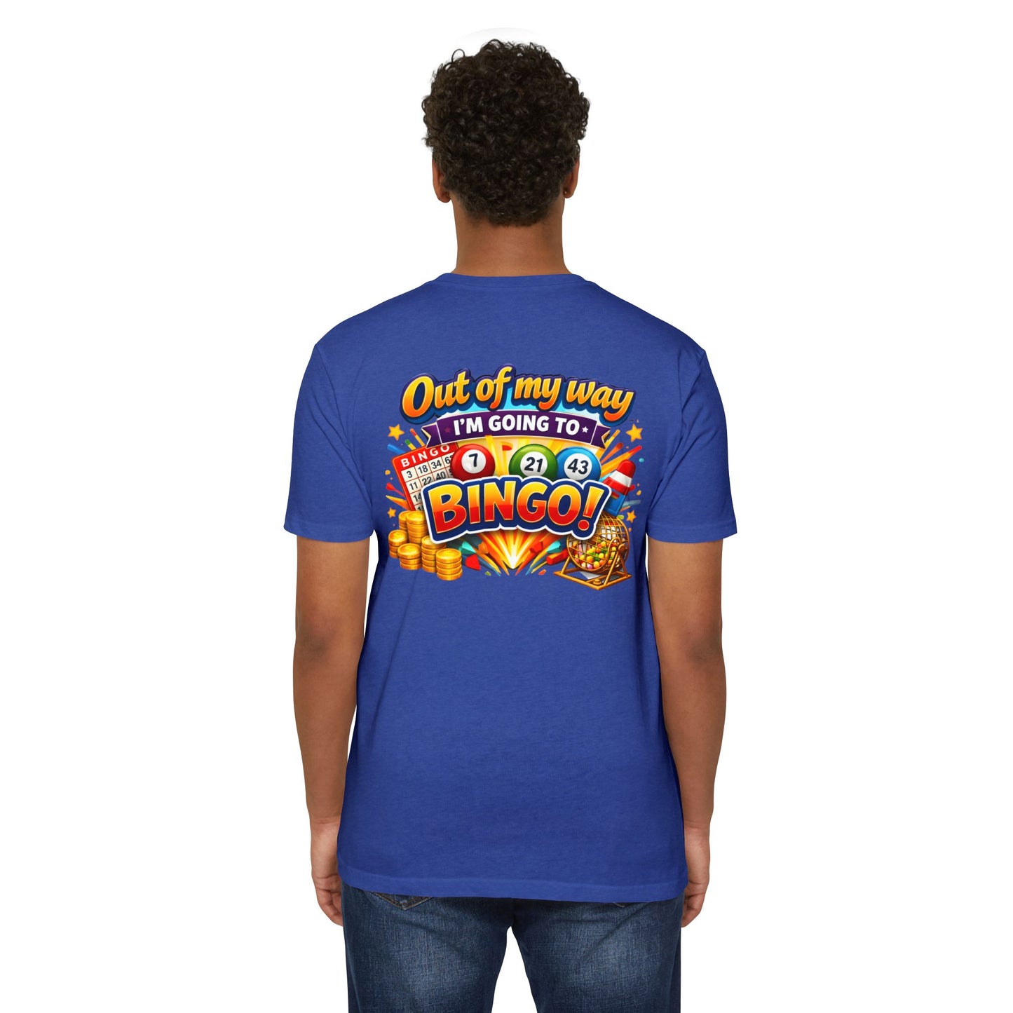 Bingo Enthusiast T-Shirt — "Out of My Way I'm Going to Bingo!" Graphic Tee