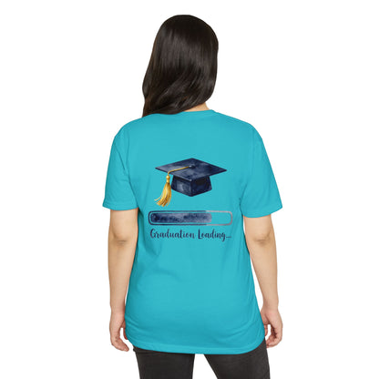 Graduation Loading T-Shirt — Cap & Progress Bar Grad Tee