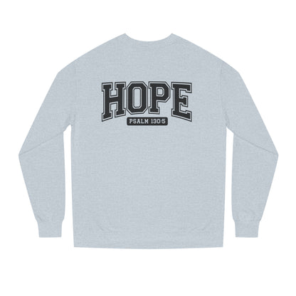 Hope Sweatshirt – 'Psalm 130:5' Inspirational Christian Crewneck