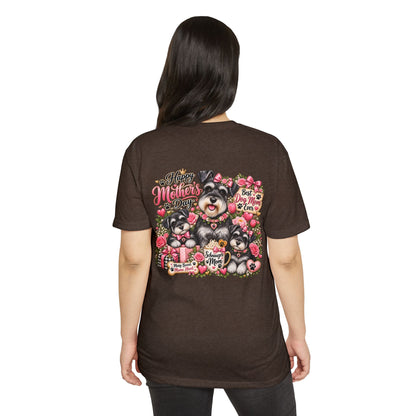 Mother's Day Schnauzer T-Shirt — "Happy Mother's Day" Dog Mom Tee