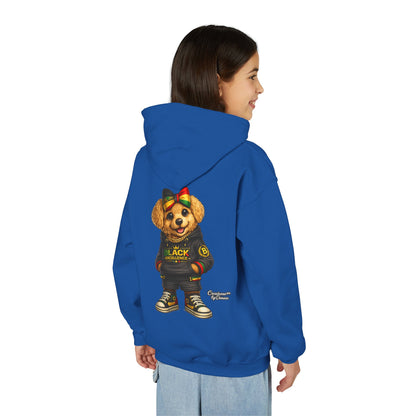 Youth Hoodie — Black Excellence Bear Graphic Sweatshirt (Kids)