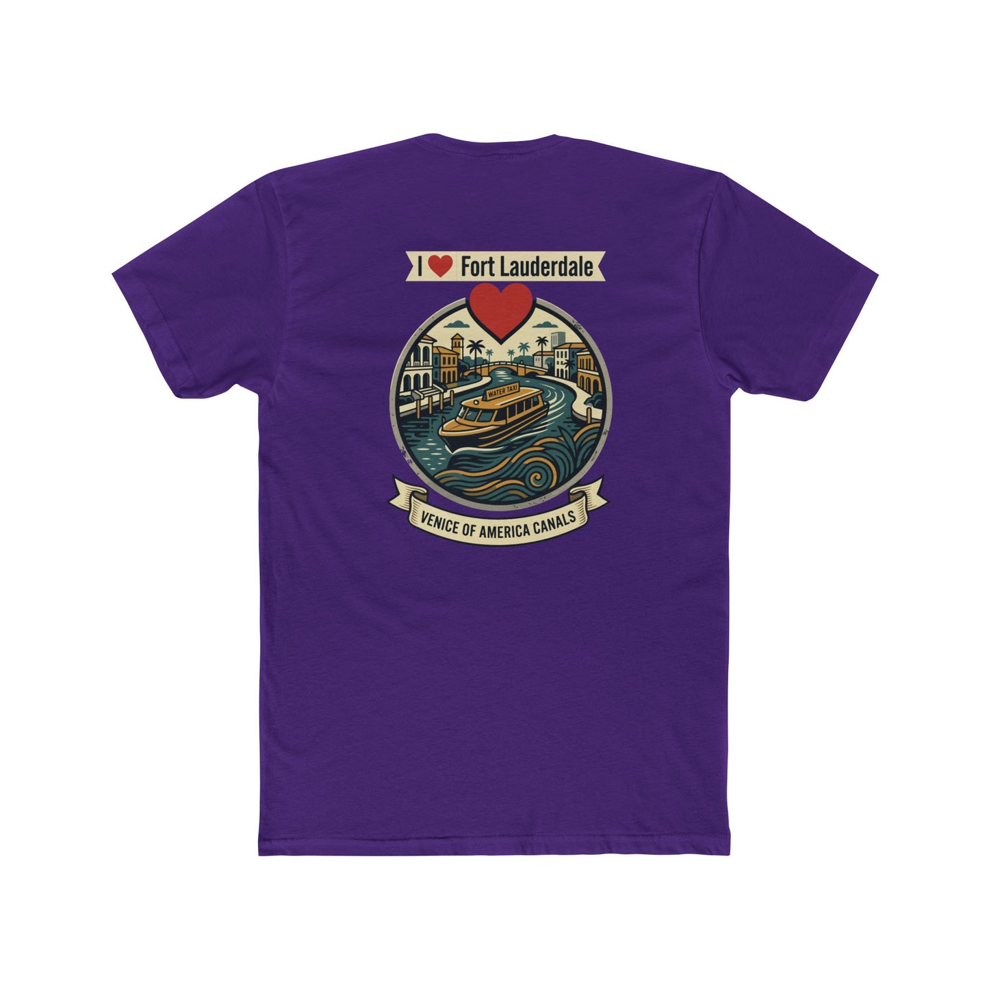 I Heart Fort Lauderdale Canals T‑Shirt — Venice of America Boat Graphic Tee