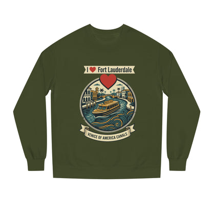 I  Fort Lauderdale Crewneck Sweatshirt — Venice of America Canals Graphic