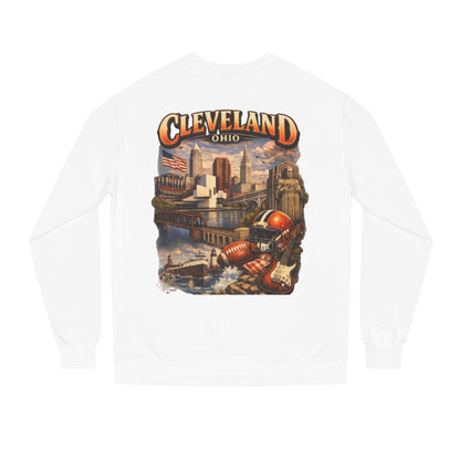 Cleveland Retro Cityscape Sweatshirt — Ohio Pride Football & Rock Design
