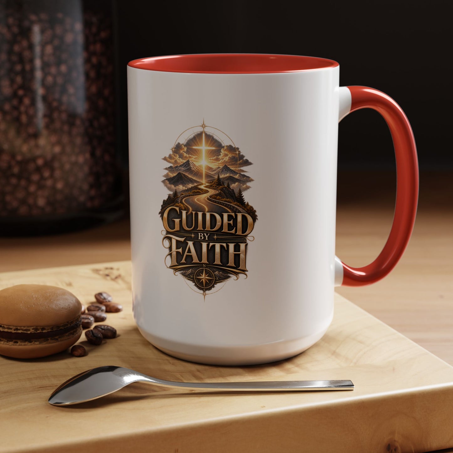 Guided by Faith Coffee Mug — Inspirational Christian Accent Mug (11/15oz)