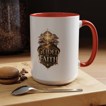 Guided by Faith Coffee Mug — Inspirational Christian Accent Mug (11/15oz)