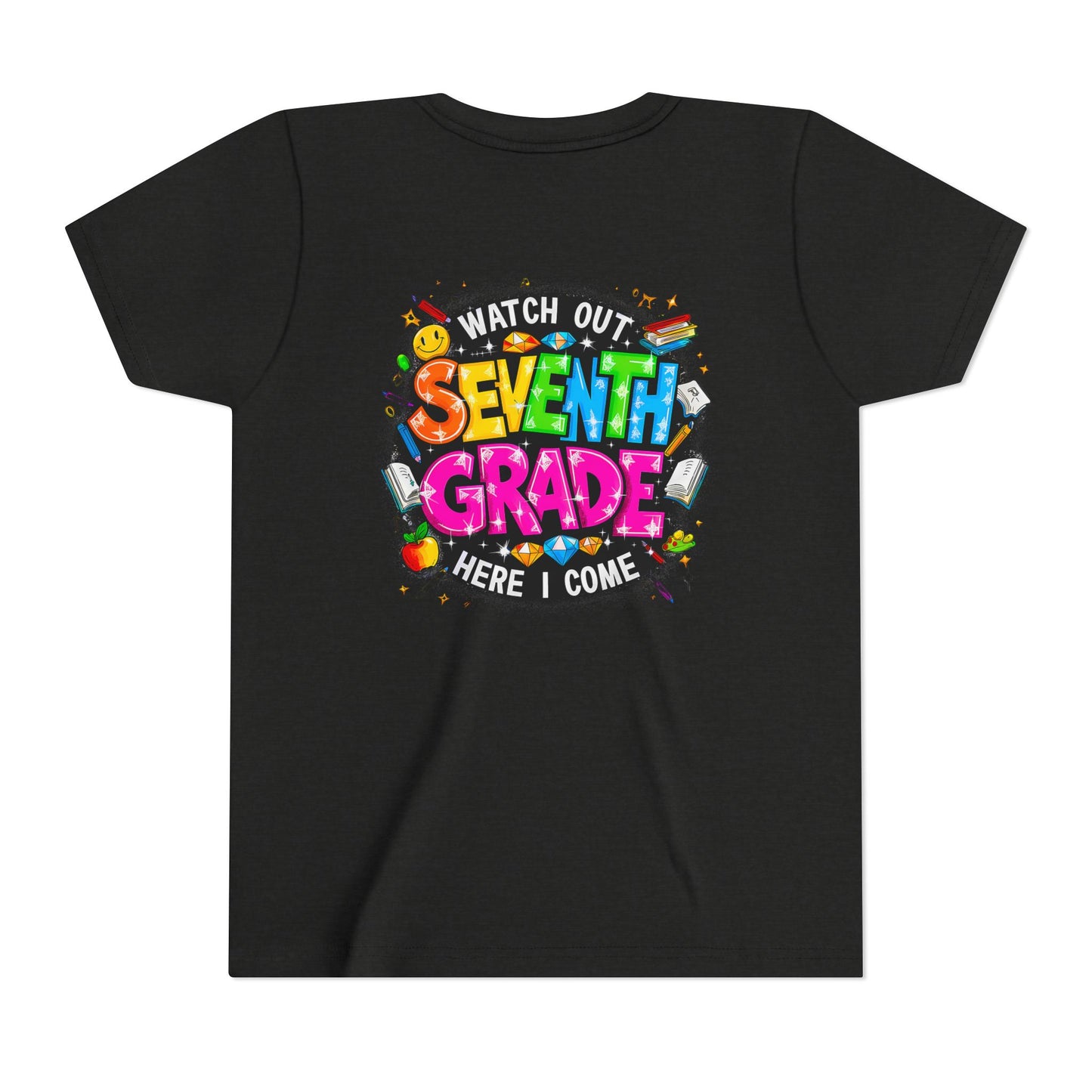Seventh Grade Kids T‑Shirt — "Watch Out Seventh Grade Here I Come" Back‑to‑School Tee