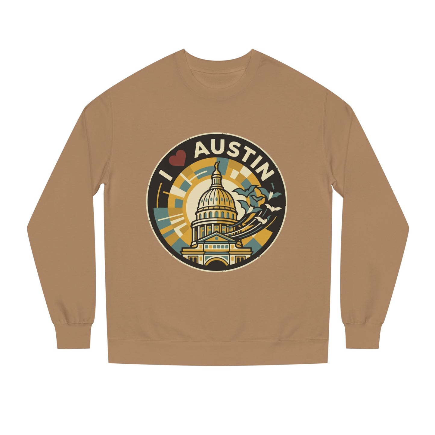 I  Austin Crewneck Sweatshirt — Austin Capitol Retro Graphic