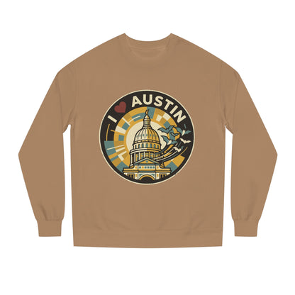I  Austin Crewneck Sweatshirt — Austin Capitol Retro Graphic