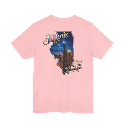 Illinois State Tee — 'City of Broad Shoulders' Chicago Skyline T-Shirt