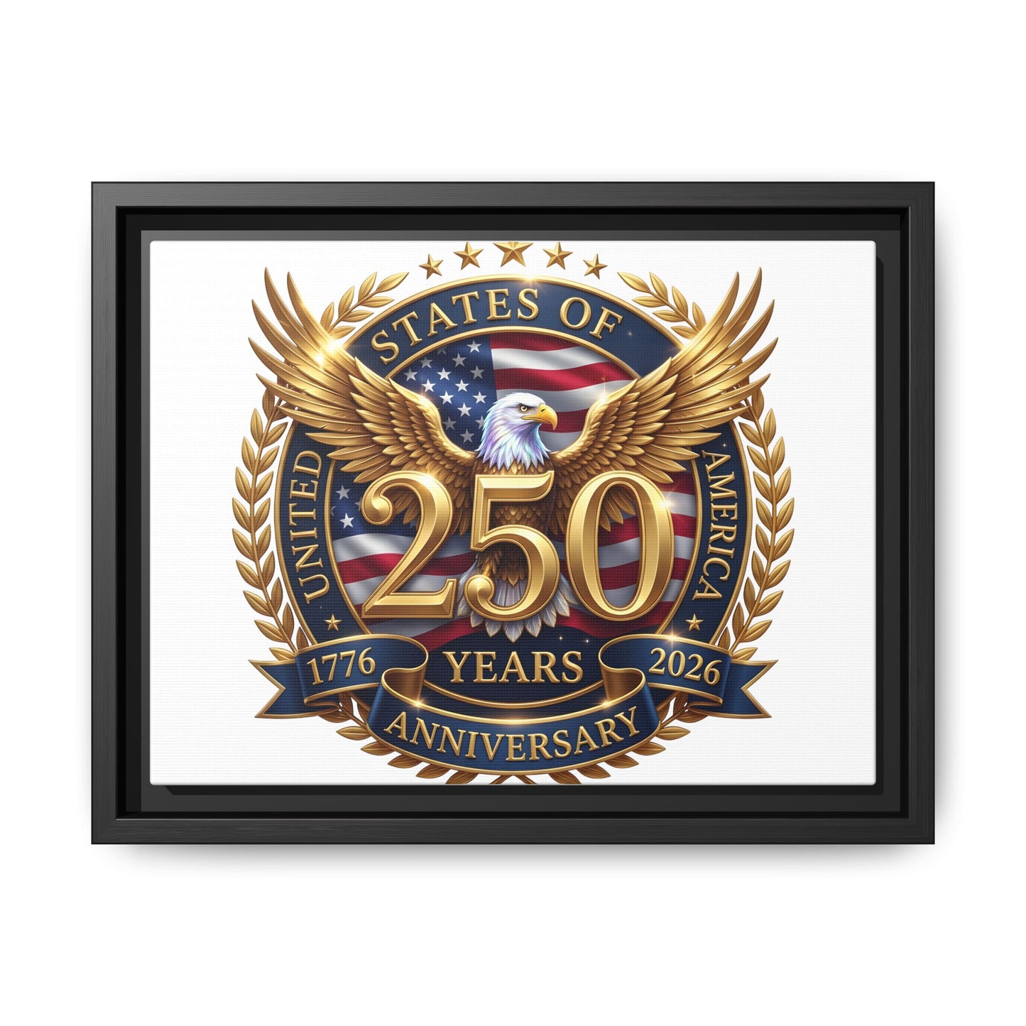 250th United States Anniversary Framed Canvas Print