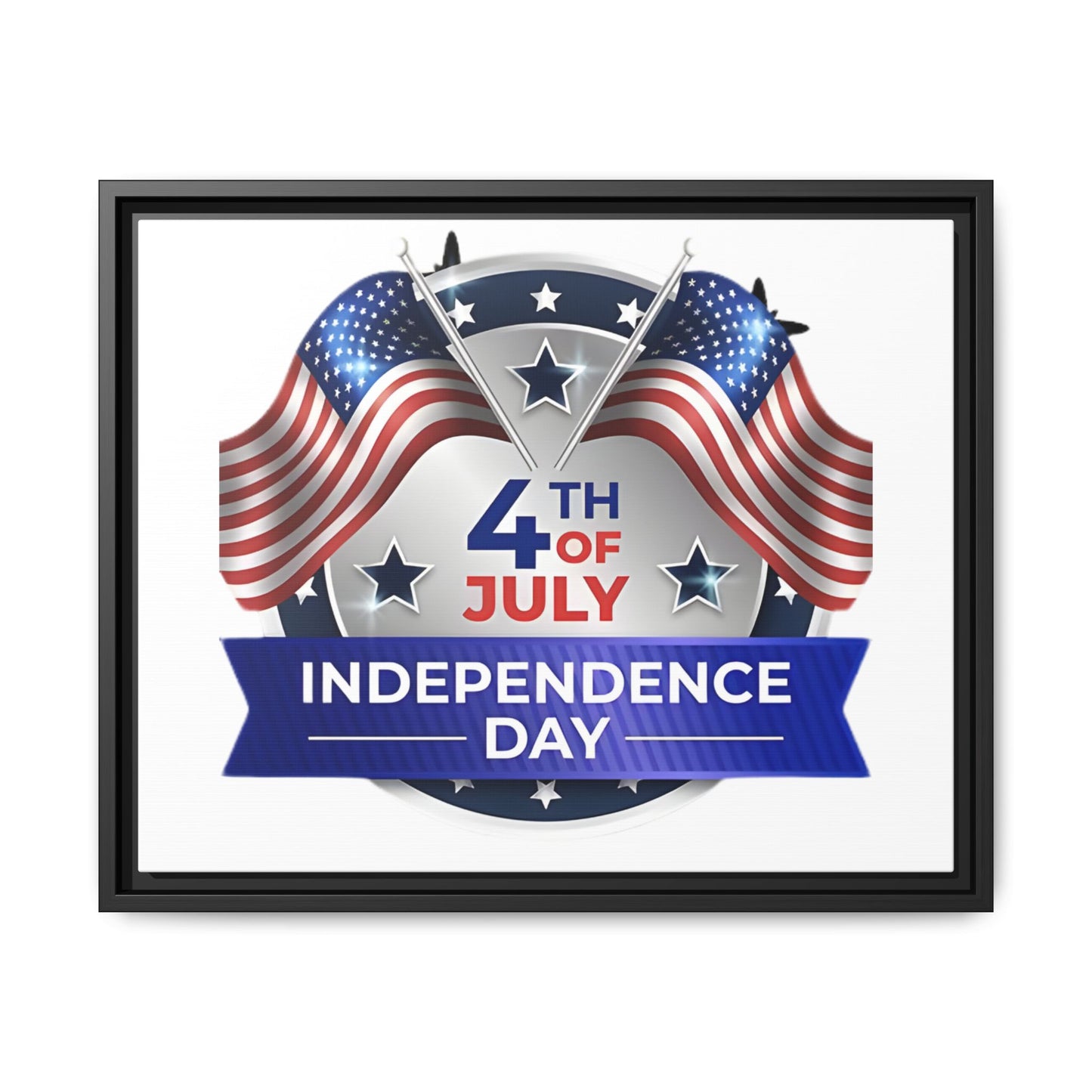 4th of July Independence Day Framed Matte Canvas