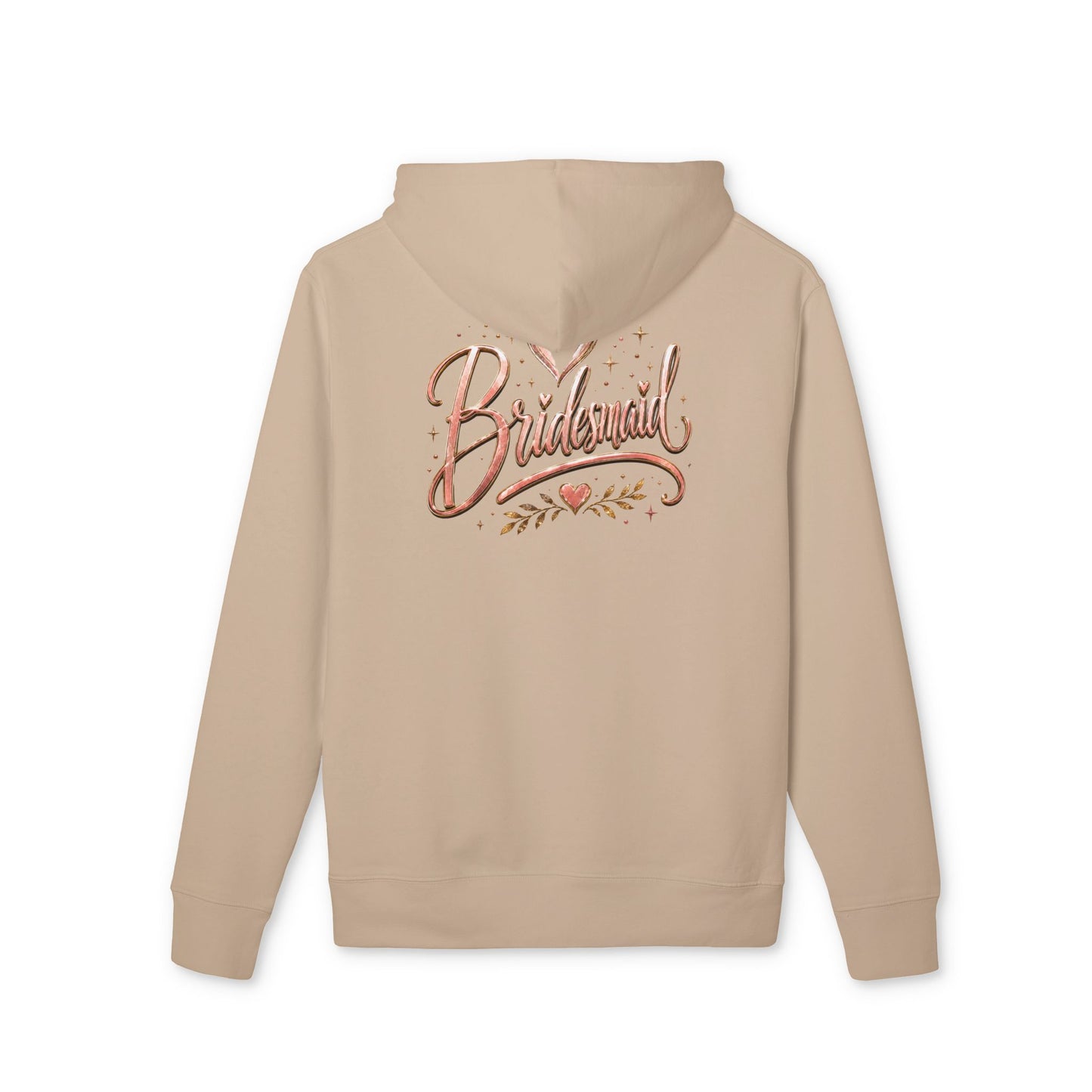 Bridesmaid Hoodie - Rose Gold Script Bridal Party Pullover