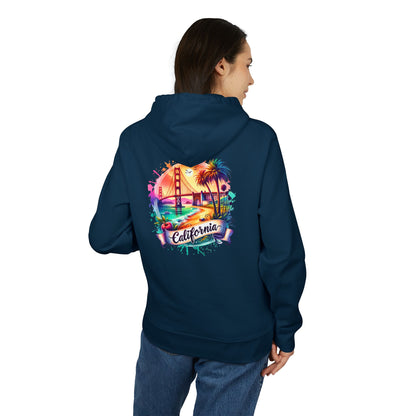 California Sunset Hoodie — Colorful Golden Gate Palm Beach Graphic