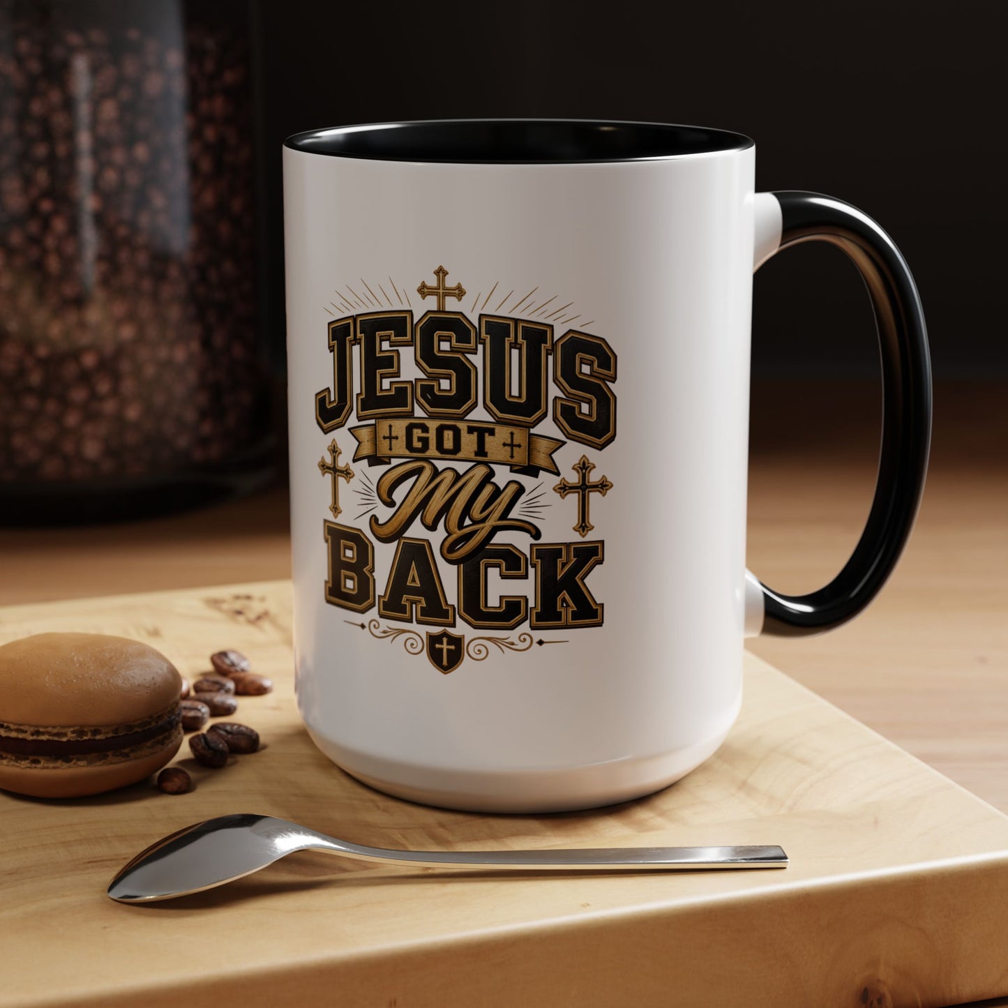 Jesus Got My Back Accent Coffee Mug – Faith Prayer Christian Gift (11/15oz)