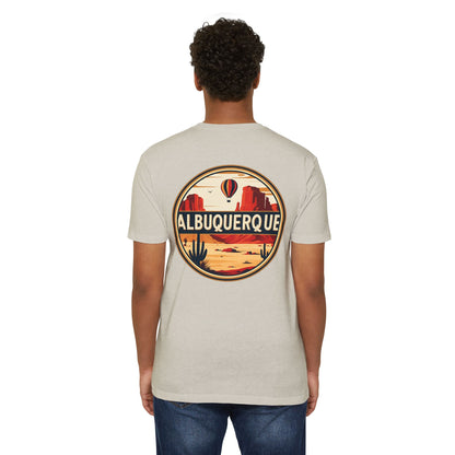 Albuquerque Desert Retro T-Shirt — Vintage Hot Air Balloon Southwest Travel Tee