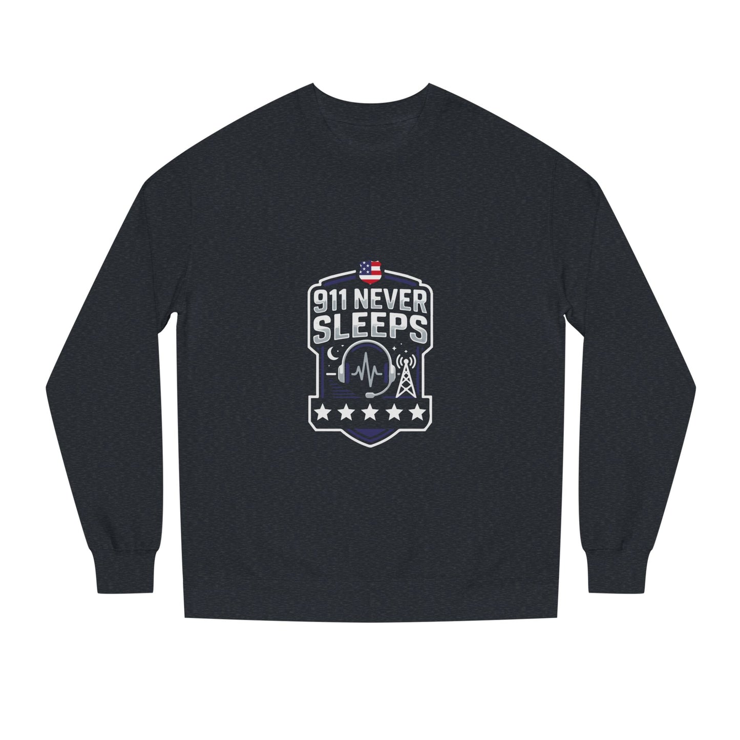 911 Never Sleeps Sweatshirt – Emergency Dispatcher & First Responder Tribute Crewneck