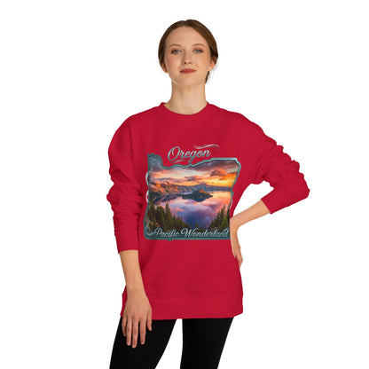 Oregon Scenic Sweatshirt — 'Pacific Wonderland' Sunset Landscape Crewneck