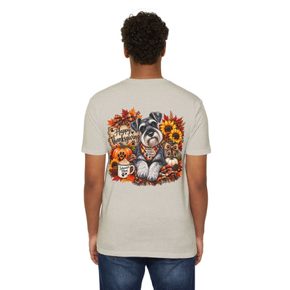 Thanksgiving Schnauzer T-Shirt — Happy Thanksgiving Fall Dog Tee