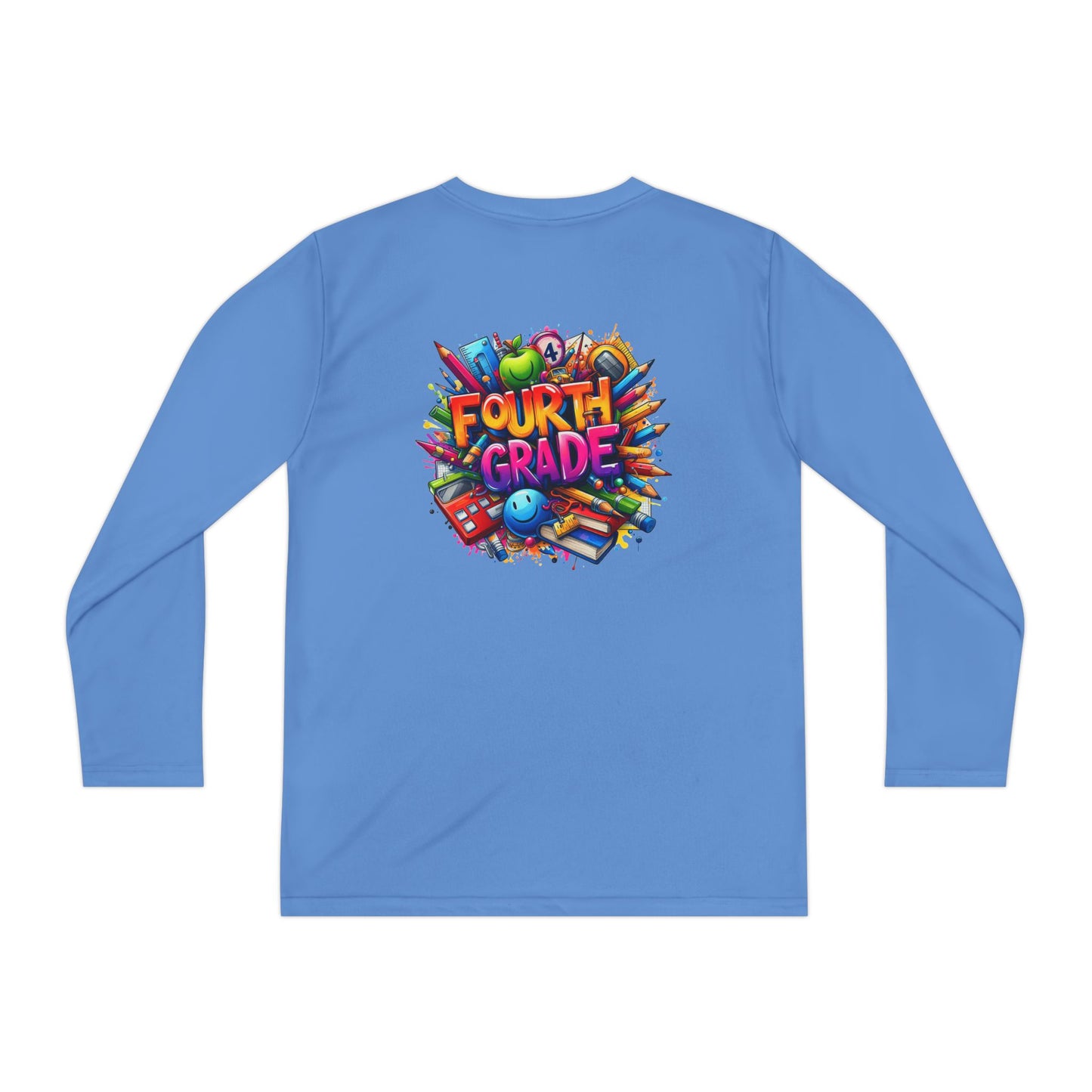 Fourth Grade Long Sleeve Tee — Colorful School Kids Shirt