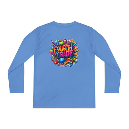 Fourth Grade Long Sleeve Tee — Colorful School Kids Shirt