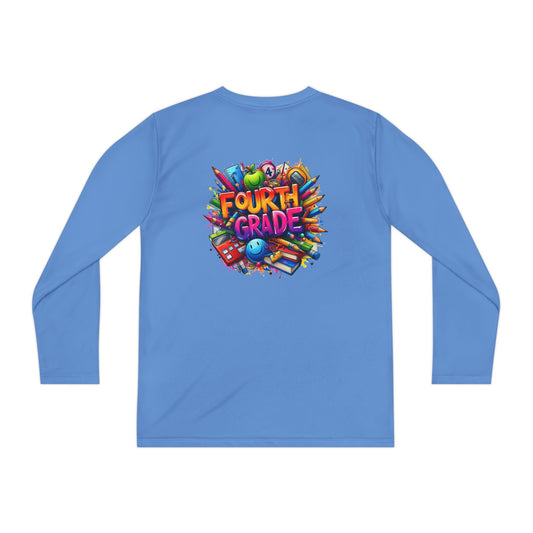 Fourth Grade Long Sleeve Tee — Colorful School Kids Shirt
