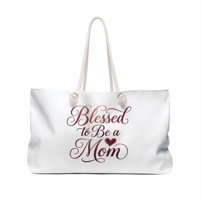 Blessed to Be a Mom Weekender Bag - Mother's Day Travel Tote