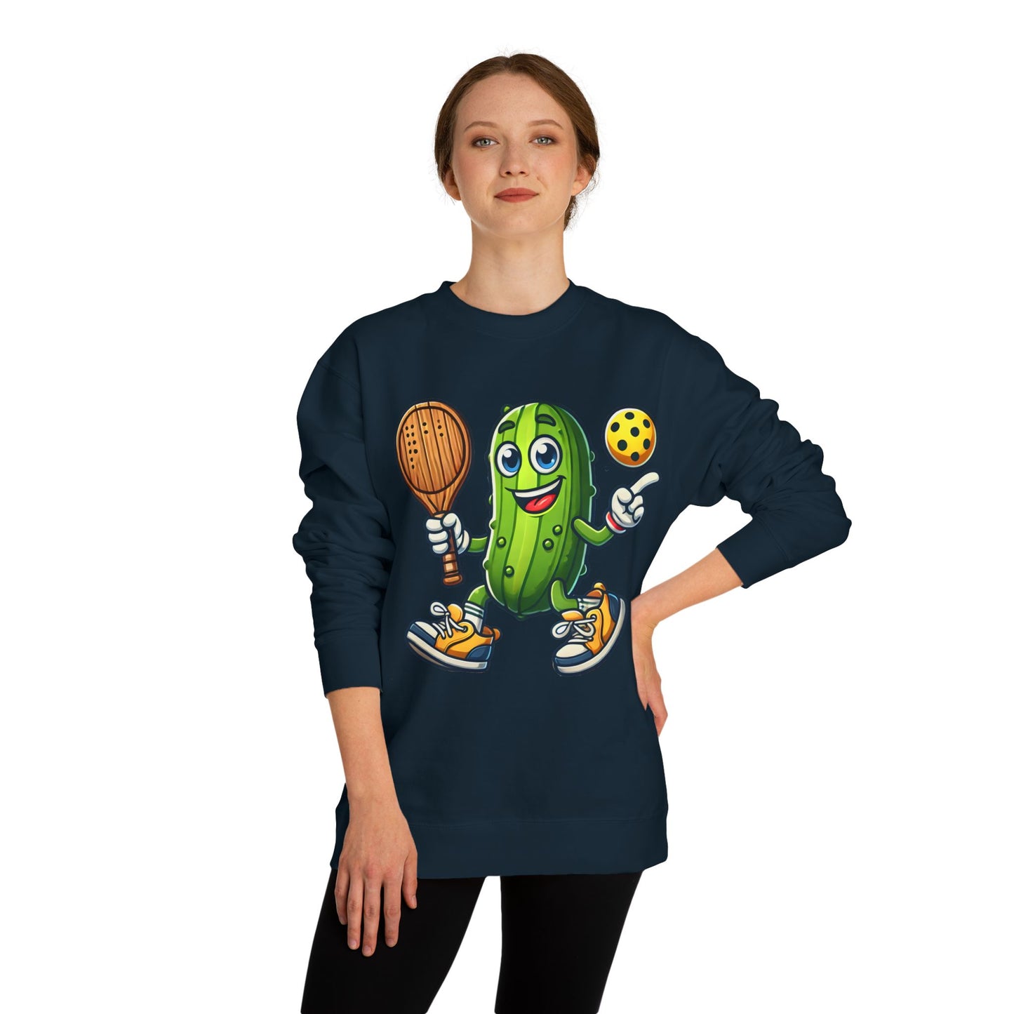 Pickle Pickleball Sweatshirt — Funny Pickle Playing Pickleball Crewneck