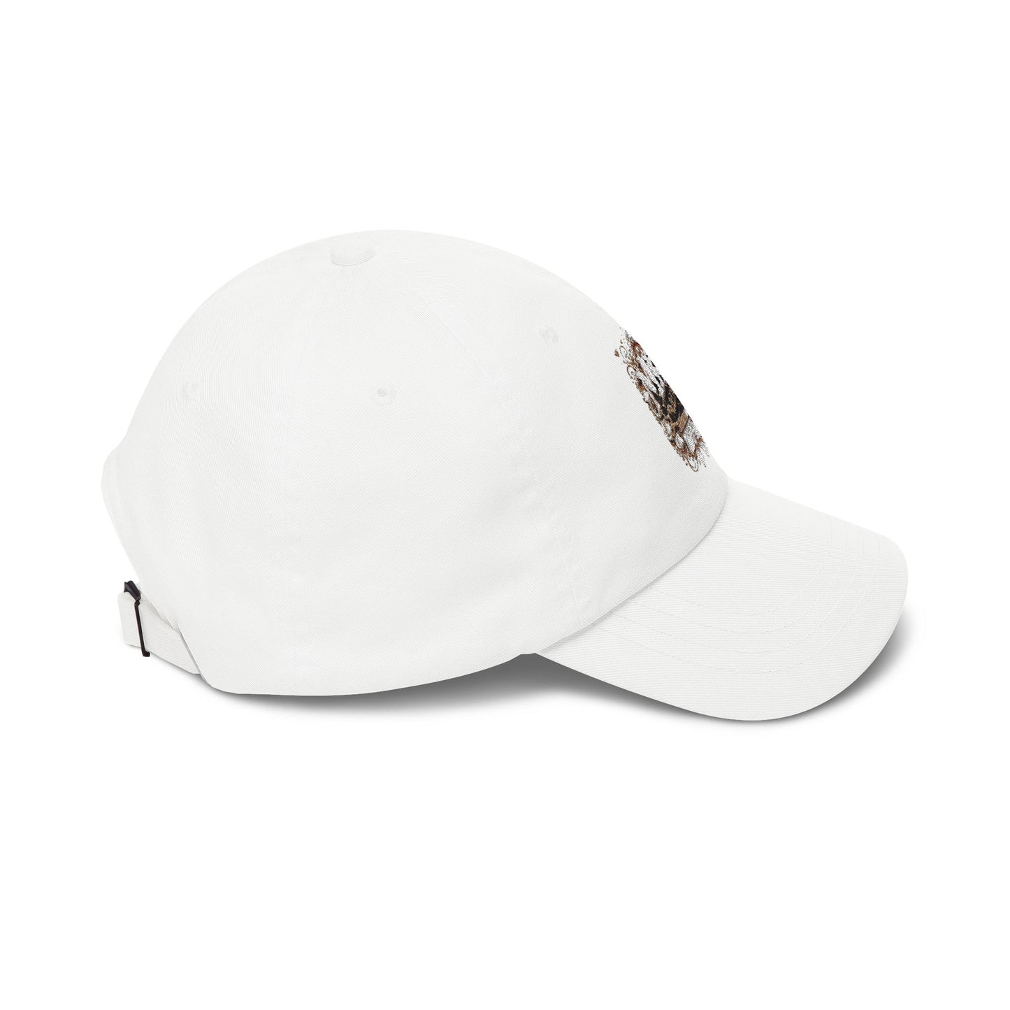 Dad Cap — "Mrs." Gold Floral Glitter Bridal Hat