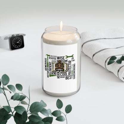Dad Word Cloud Soy Candle — 13.75oz Scented Jar (Best Dad, Protector, Handy)