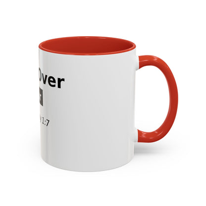 Faith Over Fear Coffee Mug — 2 Timothy 1:7 Inspirational Accent Mug