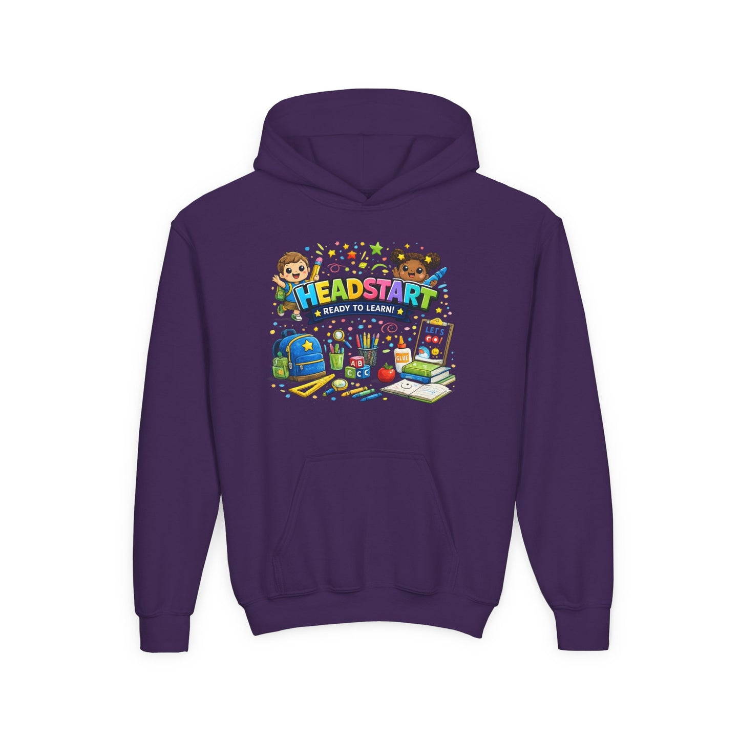 Head Start Kids Hoodie – 'Ready to Learn' Back-to-School Youth Sweatshirt