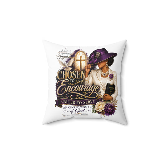 Christian Decorative Pillow — "Chosen to Encourage" Church Ladies Accent Pillow