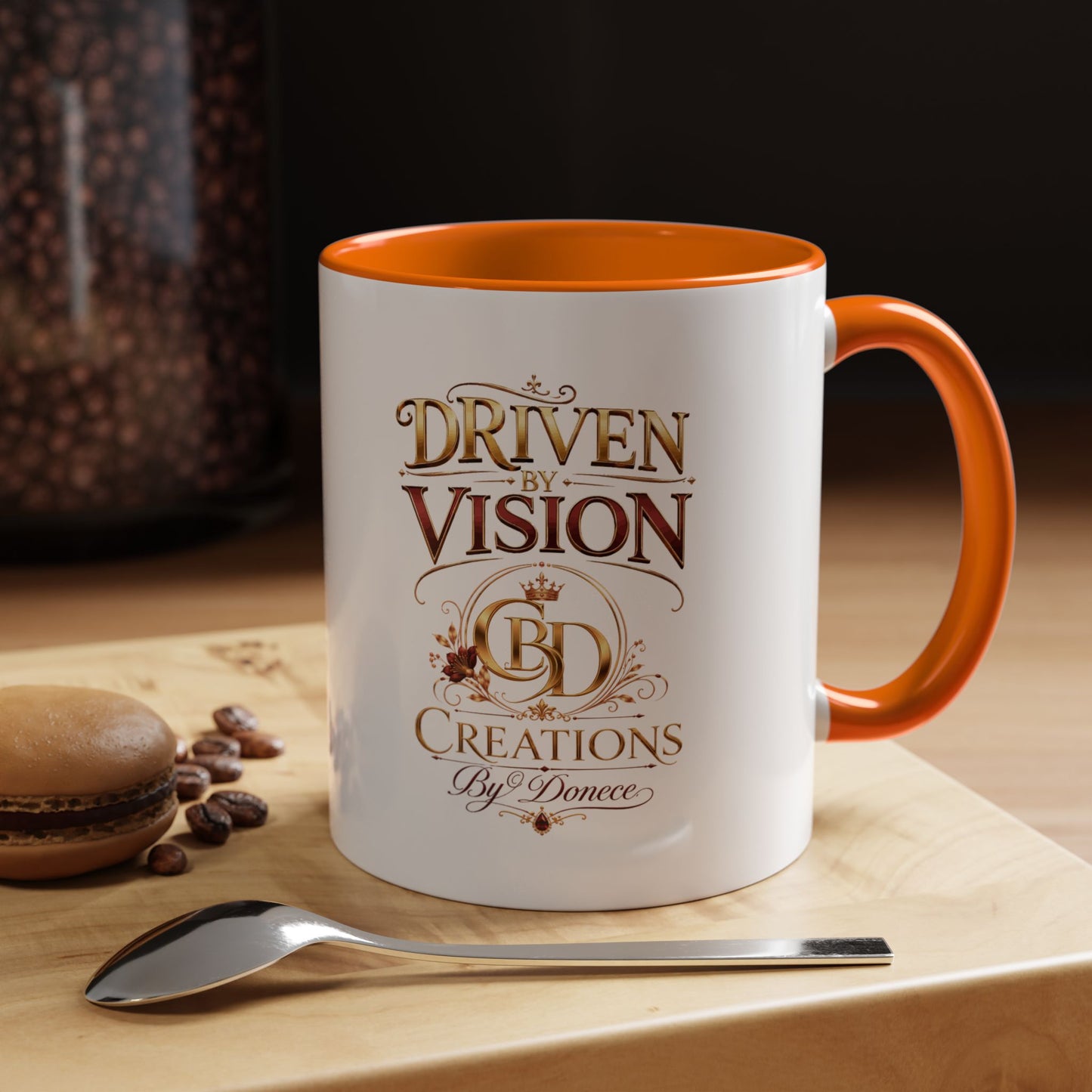 Driven by Vision Accent Coffee Mug — 'Driven by Vision' Inspirational Ceramic Mug (11/15oz)