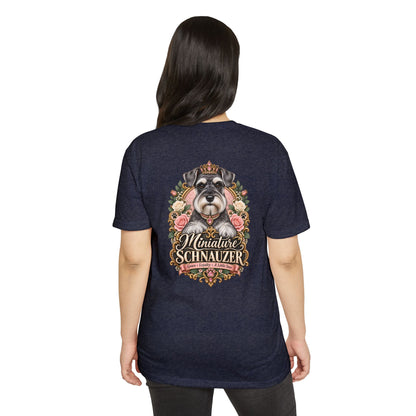 Miniature Schnauzer Floral Portrait T-Shirt
