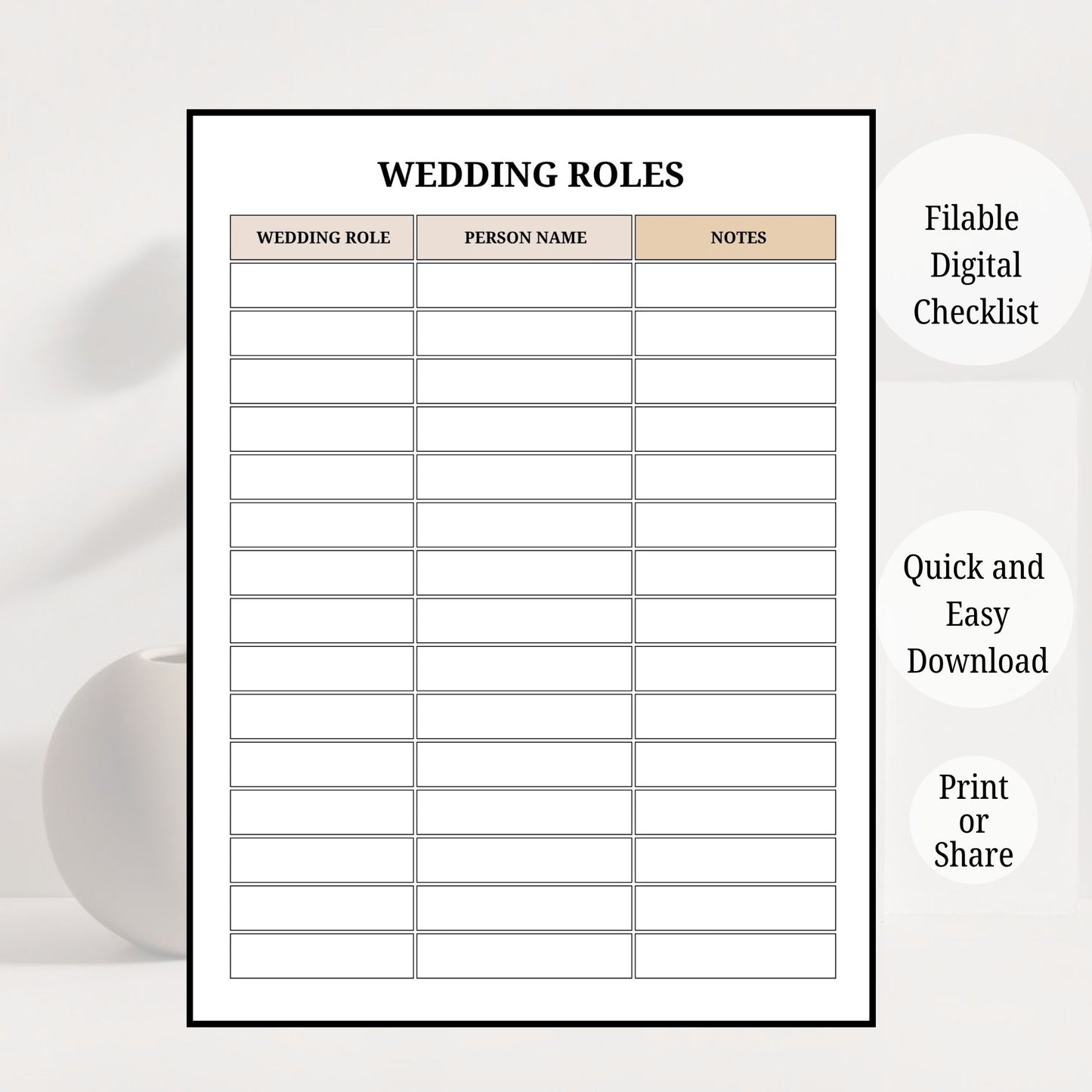 Wedding Planner Printable | Bridal Planner | Wedding Organizer | Wedding Checklist | Budget & Timeline Planner PDF