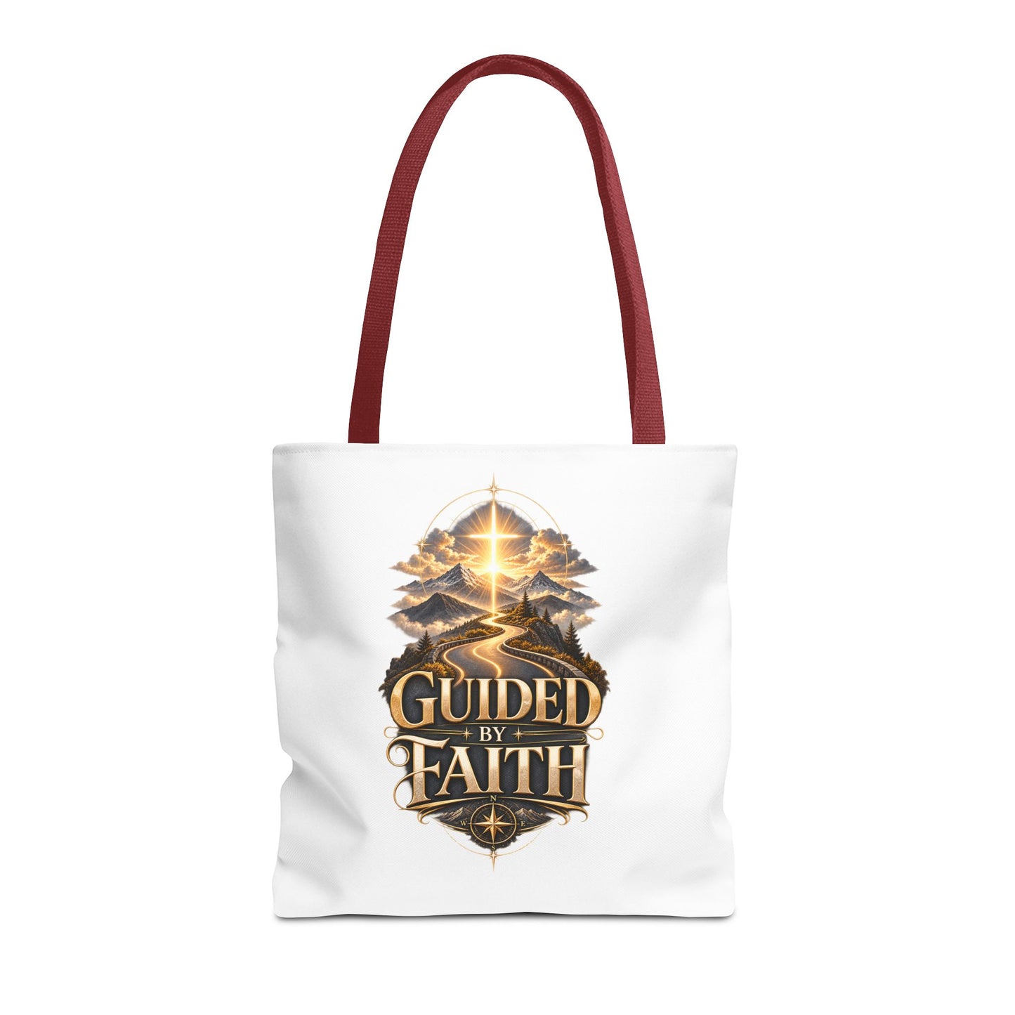 Guided by Faith Tote Bag — Christian Inspirational Canvas Tote