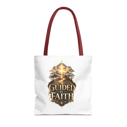 Guided by Faith Tote Bag — Christian Inspirational Canvas Tote