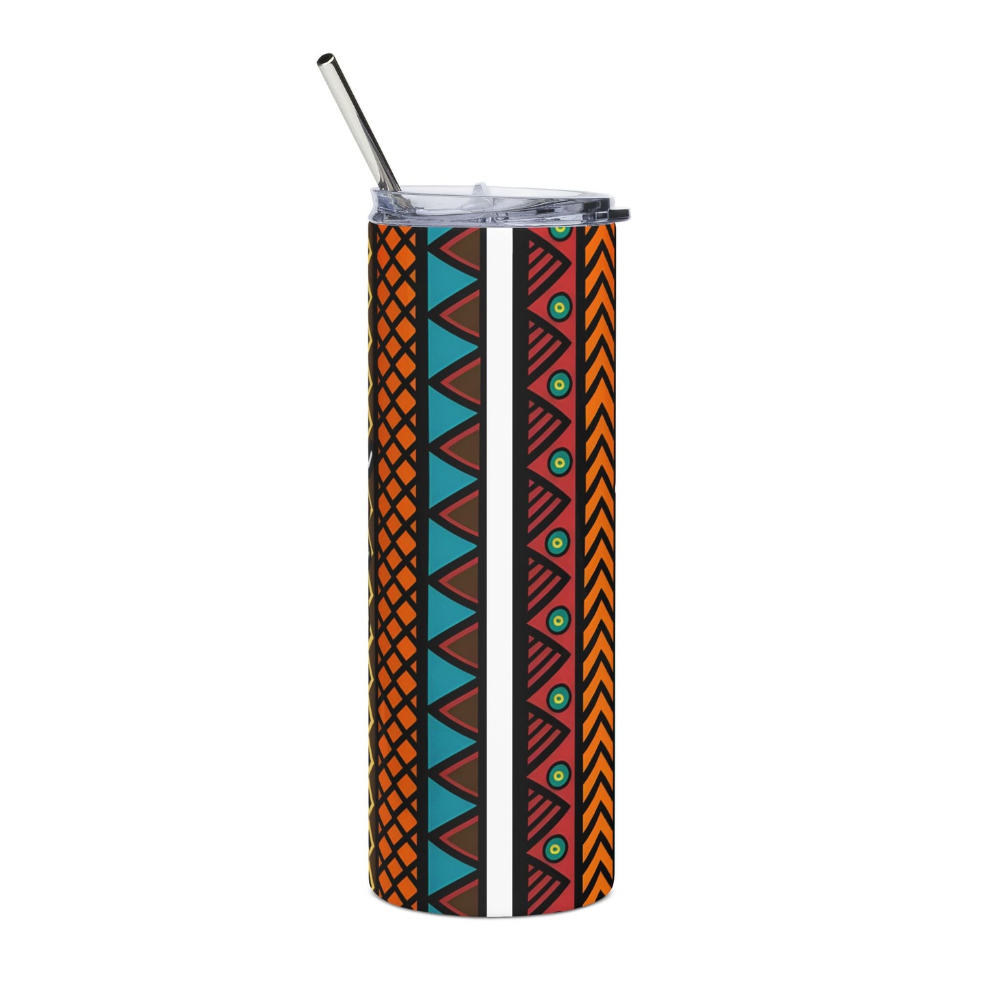 Juneteenth 1865 Freedom Stainless Steel Tumbler — 20oz Colorful African Pattern Travel Cup
