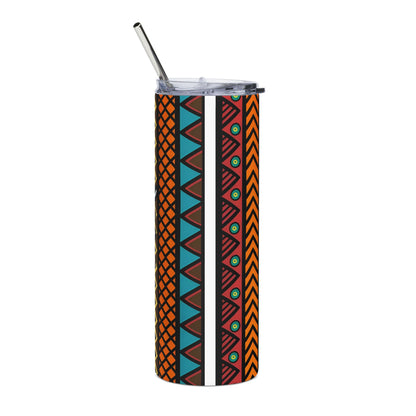 Juneteenth 1865 Freedom Stainless Steel Tumbler — 20oz Colorful African Pattern Travel Cup