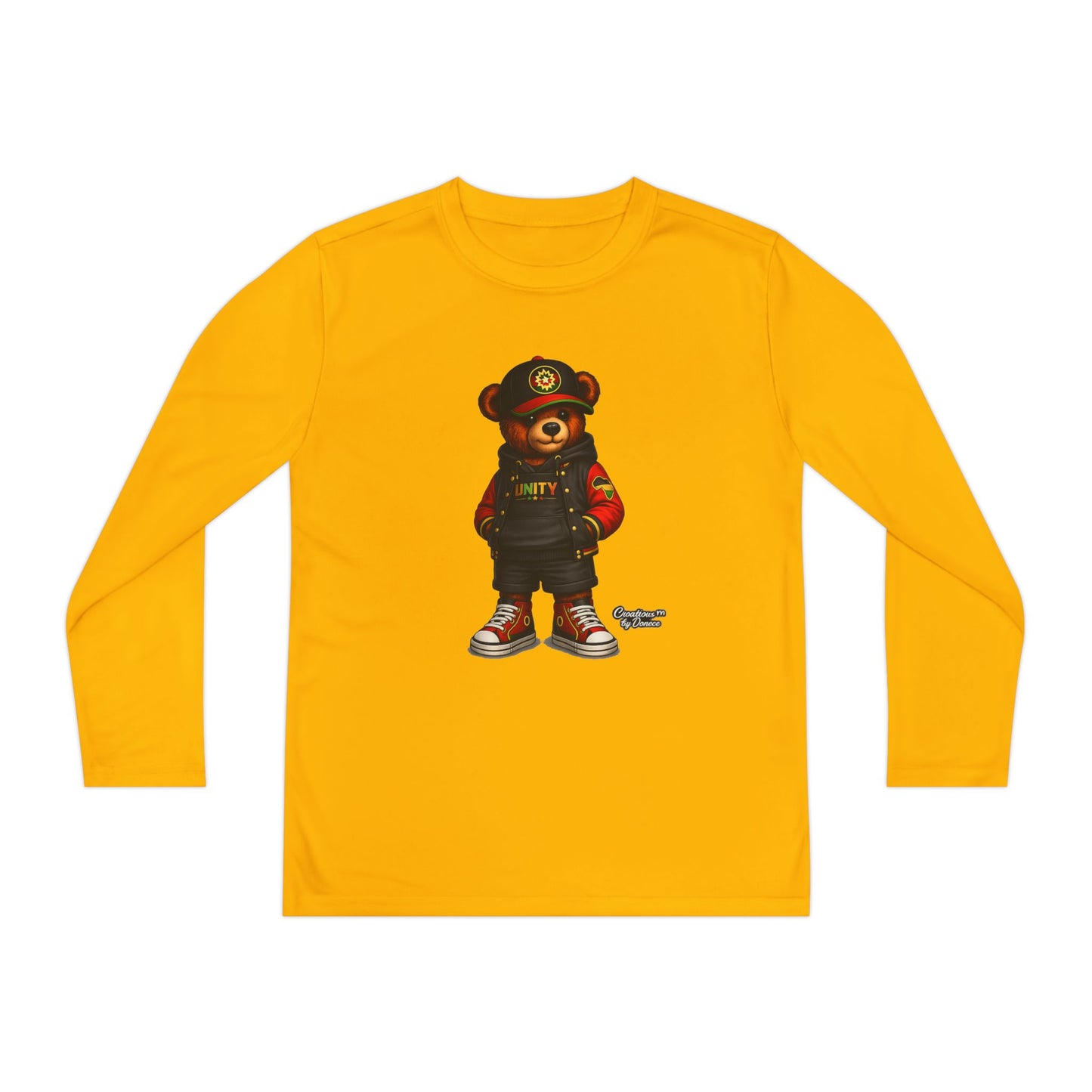 Youth Long Sleeve Tee — Streetwear Teddy Bear Graphic