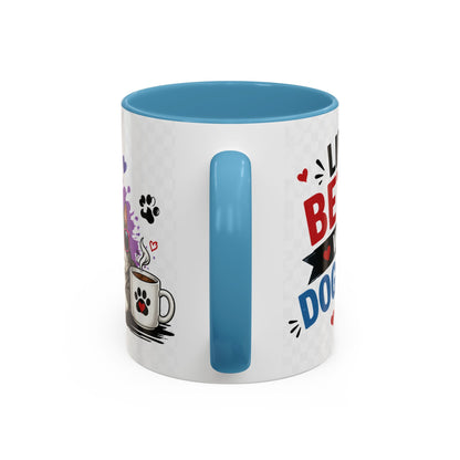 Dog and Cat Coffee Mug — 'This Is My Healer I'm A Cat' Cute Pet Lover Accent Mug (11/15oz)
